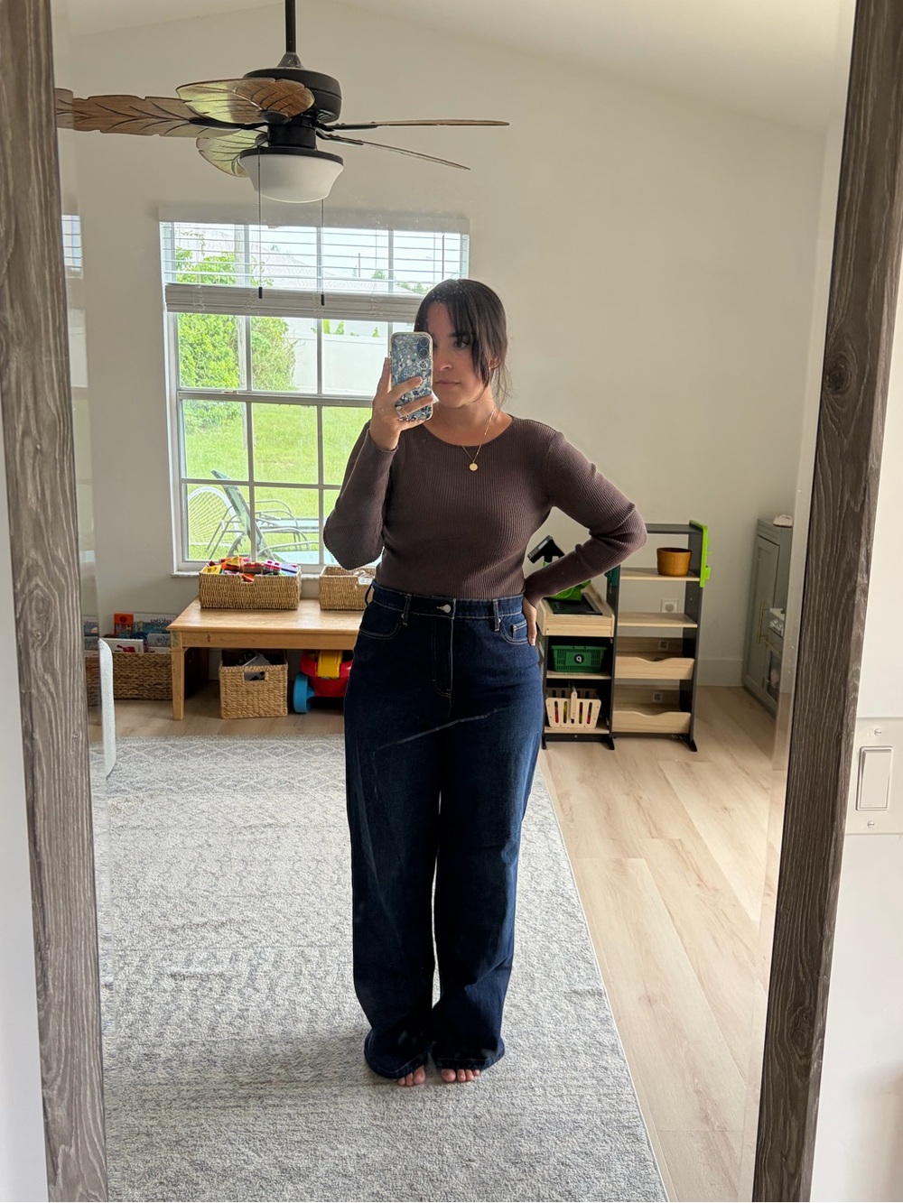 Free Assembly Dark Wash Wide Leg Jean